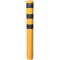 Bollard | steel tube  193 x 3,6 mm | yellow / black | stationary, for casting in concrete | total length: 1200 mm | with welded steel cap